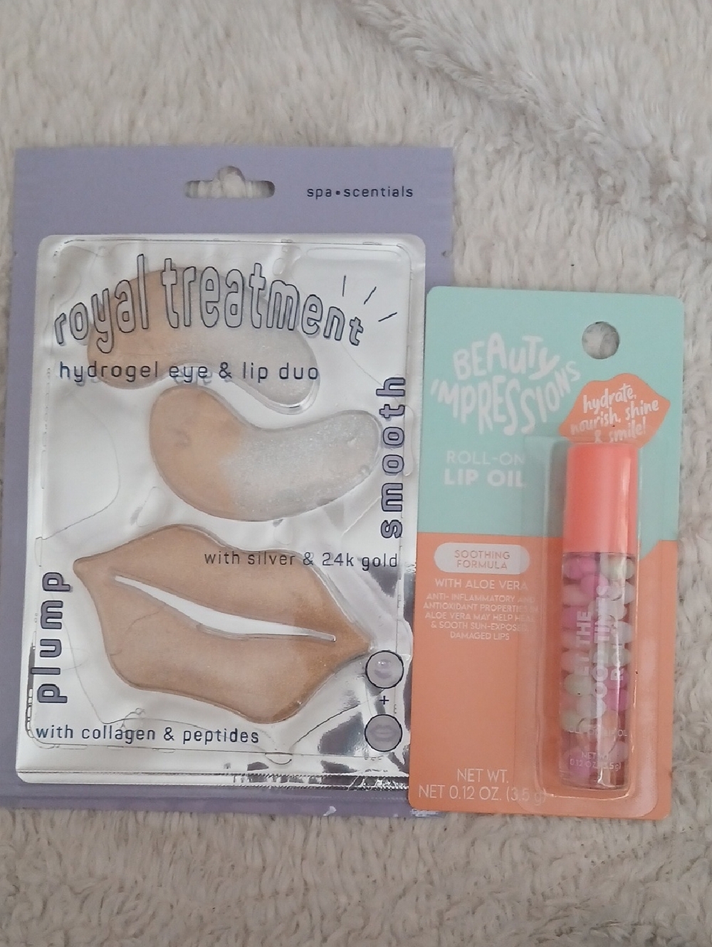 Peach Lip Oil & Hydrogel Lip Mask Duo